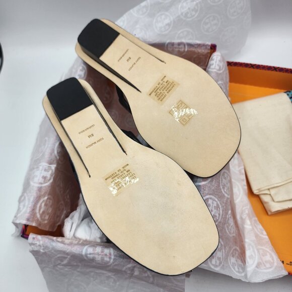 NEW Tory Burch Tiny Miller Leather Thong Sandal Perfect Black Size 8 #79669 - Picture 8 of 9